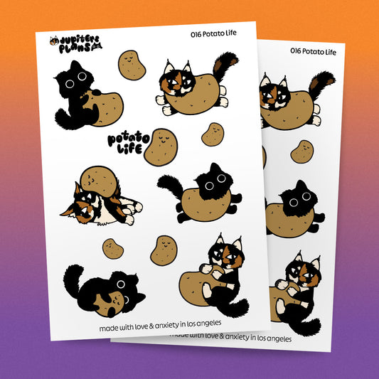 Jupiter + Midnight I'm a Potato Sticker Sheet