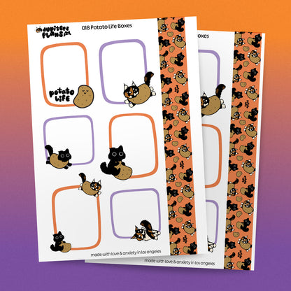 Jupiter + Midnight I'm a Potato Functional Boxes Sticker Sheet